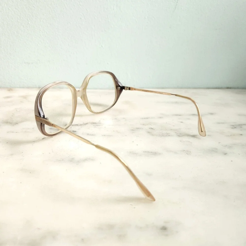 Vintage Martine L'amy Frame France Gold‎ Eyeglasses Frames Oversized Square